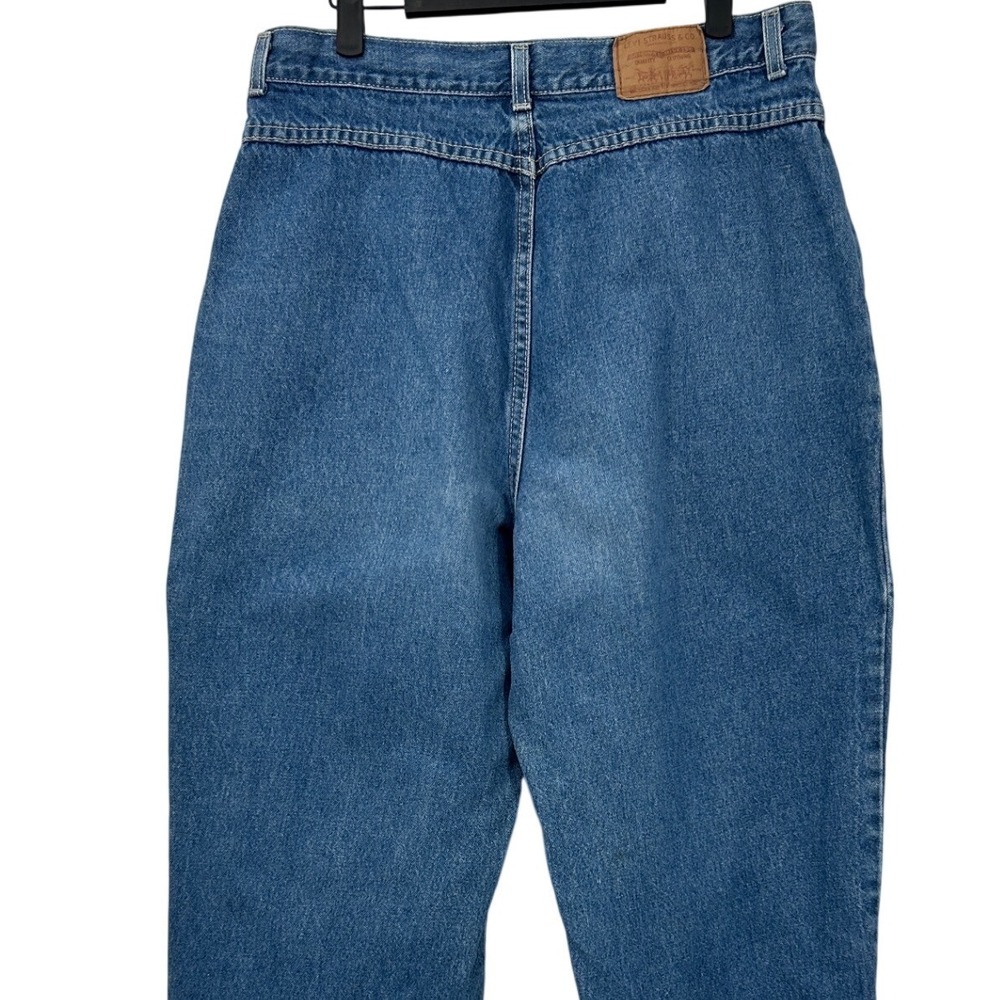 Vintage 90s Levi's Made in USA High Rise Pleated Mom Jeans Women's 16 30x31 - Picture 3 of 9